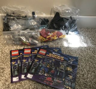 Lego Dc Heroes: The Batcave (6860) - 100 Complete W/ Minifigures,  No Box