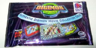 Taco Bell Digimon The Movie Collector Cel Pack 2000 Cards