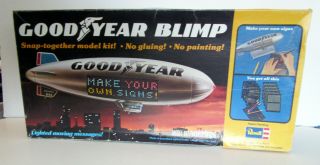 Revell 1977 Release,  Goodyear Blimp,  Make Your Own Signs,  Lights Up