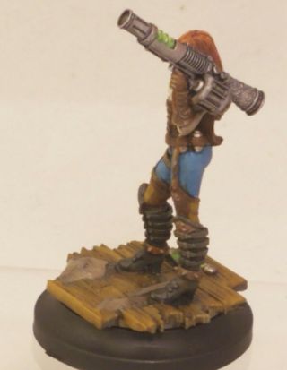 Wild West Exodus 28mm painted Female Cow Boy w/ Missile Launcher 3