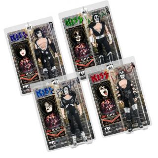 Kiss 8 Inch Action Figures Alive Re - Issue Series: Set Of All 4