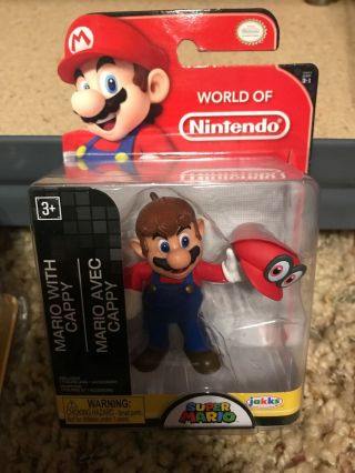 2.  5” World Of Nintendo Mario With Cappy Figure Jakks Odyssey
