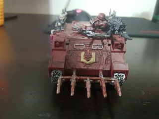Word Bearers Chaos Space Marine Rhino Painted With Fw Front Plate And Doors