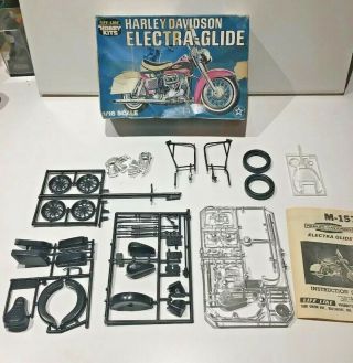 Life - Like Harley Davidson Electra - Glide Bike Motorcycle 1/16 Scale Model Kit