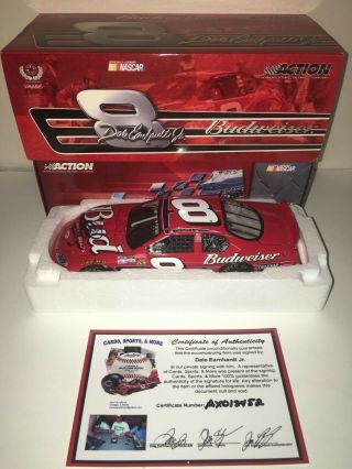 2003 Action Budweiser 8 Dale Earnhardt Jr Signed Auto Diecast 1/24 Scale