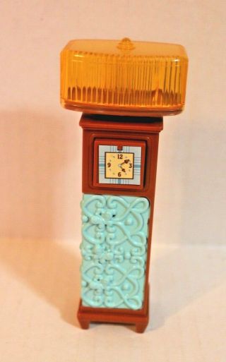 Fisher - Price Loving Family Dollhouse Furniture Tall Blue & Gold Lamp Lights Up