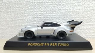 1/64 Kyosho Porsche 911 Rsr Turbo Silver Diecast Car Model