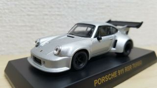 1/64 Kyosho PORSCHE 911 RSR TURBO SILVER diecast car model 2