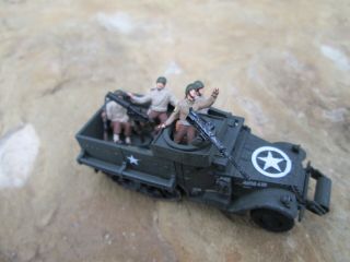 Roco Minitanks Painted Ww2 Us Army Halftrack And Crew In Ho 1/87 Scale