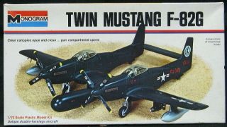 1973 Monogram Mattel Models 1/72 North American F - 82 Twin Mustang