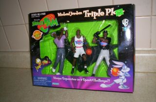 Michael Jordan Space Jam Triple Play Action Figure Set 1996 Toy For Aus