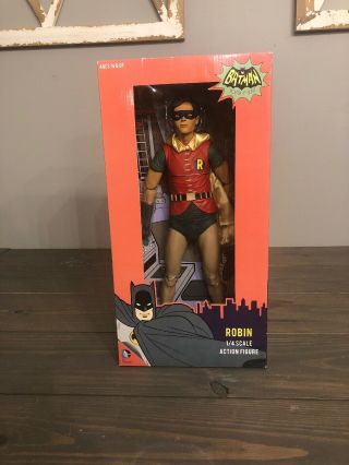 Neca Dc Comics Batman 1966 Classic Tv Series Robin 18” Action Figure Batmobile
