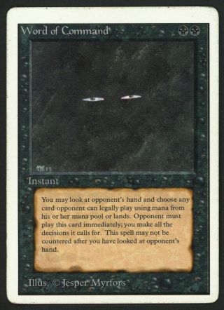 1x Unlimited Word Of Command (roller Line) Mtg Unlimited - Kid Icarus -