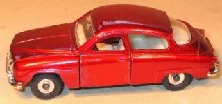 Dinky Toys No 156 Saab 96 In Metalic Red.  Unboxed