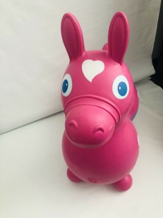 Vintage Ledra Plastic Pink 1984 Rody Horse Ride On Bouncing Toddler Pony Italy 3
