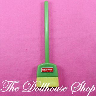 Fisher Price Loving Family Dollhouse Laundry Room Green Doll Straw Broom Kitchen