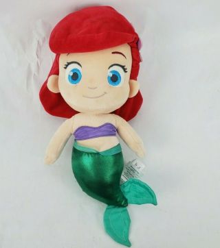 Disney Store Little Mermaid Ariel 15 " Plush Princess Doll Stuffed Animal