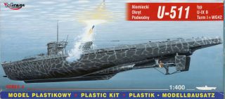 Mirage Hobby 1:400 German U - Boat Submarine U - 511 Type Ixb Plastic Kit 40042u