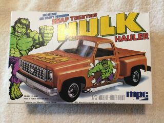 Vintage Mpc The Incredible Hulk Hauler Snap Together Model Kit 1977 Marvel