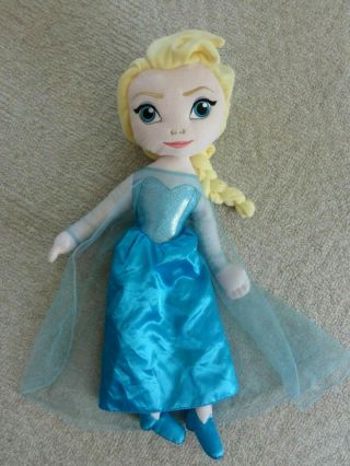 Disney Frozen 26 " Singing Elsa Cuddle Pillow Doll Stuffed Plush Princess Perfect
