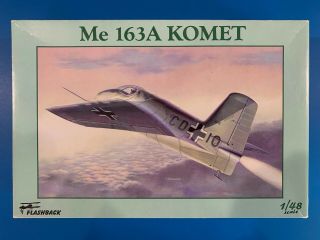 Flashback 1/48 Scale Messerschmitt Me 163a Komet With Photo Etch & Resin Parts.