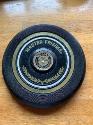 1973 Vintage Wham - O Master Frisbee Flying Disc - Black & Gold -