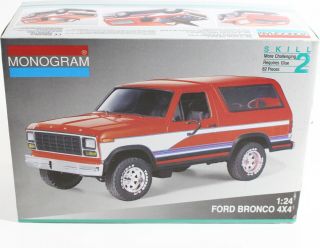 Ford Bronco 4x4 Truck Monogram 1:24 Model Kit 2962 Complete Parts,  No Decals