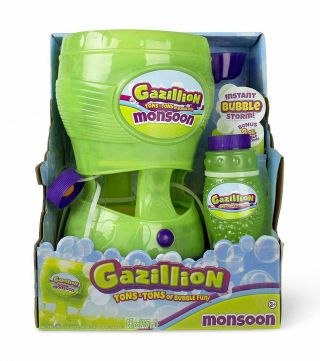 Gazillion Bubbles - Monsoon Bubble Machine - Green,  Pre M.  1bottle