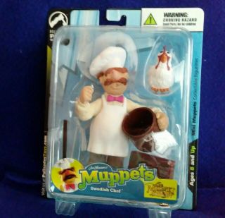Rare 2004 Palisades Series 9 Muppets Show Classic Swedish Chef Action Figure