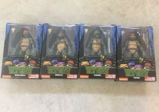 Teenage Mutant Ninja Turtles Tmnt Movie Neca Gamestop Complete Set Mib All Four