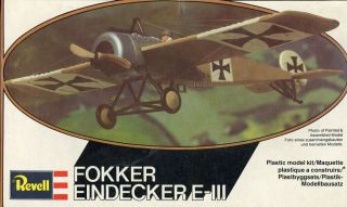 Revell 1:72 Fokker Eindecker E - Iii Plastic Aircraft Model Kit H4111u1