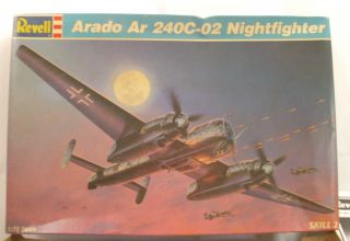 Revell Arado Ar 240c - 02 German Wwii Nightfighter Airplane Model Kit Boxed 1/72