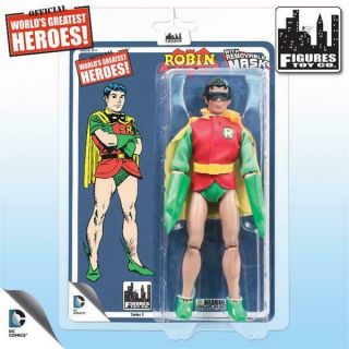 Wgsh Ftc Batman Mego Retro 8 Inch Action Figures Series: Robin Removable Mask