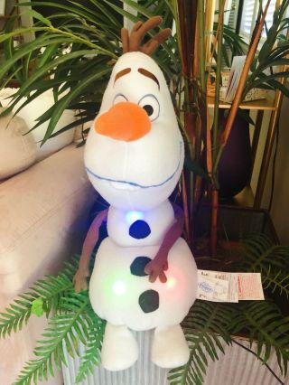 Disney Frozen Cuddle Glowing Light - Up Olaf Stuff Plush Kids Girls Toy 26 "