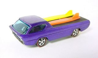 1968 Mattel Hot Wheels Redline Deora Purple W 2 Surfboards Hong Kong