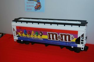 LIONEL STANDARD O SCALE M&M CHOCOLATE CANDIES 3 BAY CONVENTION CAR ONE OF A KIND 8