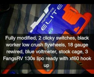 Nerf N - Strike Elite 2s Hyperfire Fully Modified Blaster Dart Gun