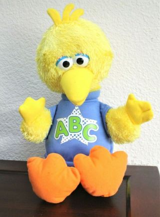 Sesame Street Rockin Abc Big Bird Talking Singing Abc 14 " Plush Toy Hasbro 2010