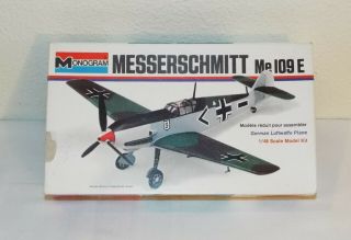 Monogram Airplane Aircraft Plastic Model Kit,  German Messerschmitt Me 109 E