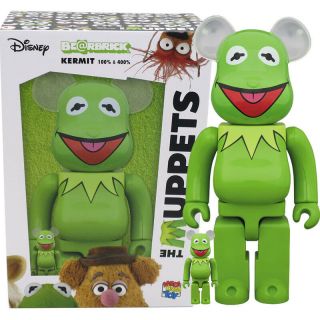 Medicom Be@rbrick Bearbrick Disney The Muppets Kermit The Frog 100 & 400 Set