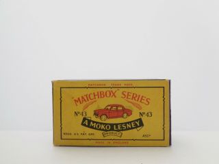 Box For 1958 Moko Lesney Matchbox No.  43 