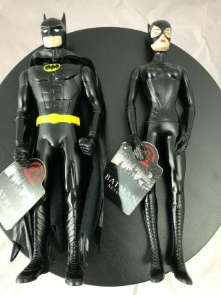 Batman 1991 & Catwoman 1992 Applause Toys Doll Figure 11 Inch With Tags
