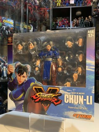 1/12 Scale Blue Chun - Li Figure Street Fighter Storm Collectible Toys Pre - Owned