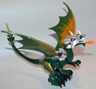Lego Green Armored Dragon From Set 7048 Troll Warship (dragon Only)