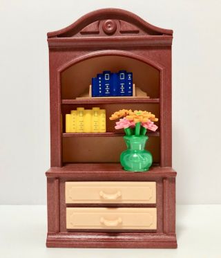 Playmobil 5300 Victorian Mansion - 5316 Blue Dining Room Furniture Bookcase Vase