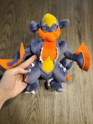 Pokemon Mega Garchomp Plush Toy Tomy Stuffed Animal Purple Orange Dragon 10 "