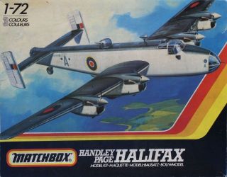 Matchbox 1:72 Handley Page Halifax Plastic Aircraft Model Kit Pk - 604u