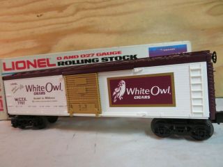 Lionel Train Tobacco Series White Owl Cigars Billboard Box Car 6 - 7707