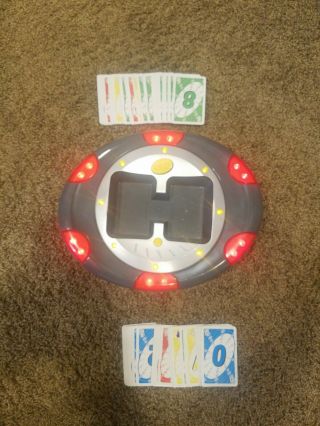 UNO FLASH ELECTRONIC MATTEL SOUNDS,  LIGHTS GAME & FULL DECK OF CARDS 3