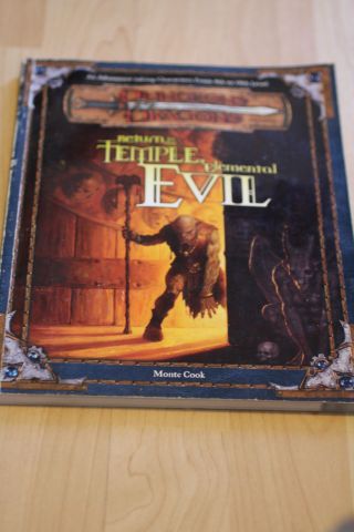 Wotc Dungeons & Dragons Return To The Temple Of Elemental Evil 3rd Ed Module